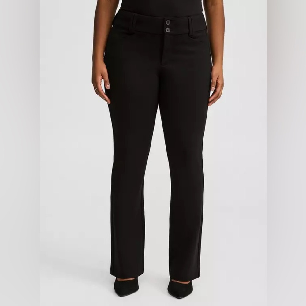 Torrid Trouser Slim Boot Ponte Pants, Black, Size 14